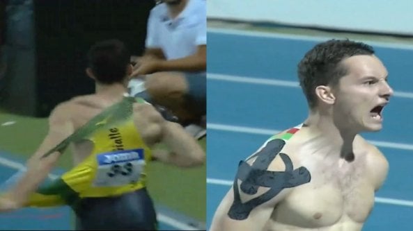 Filippo Tortu as the Hulk: He wins the 200 m of the track and field championships and tears his jersey with joy